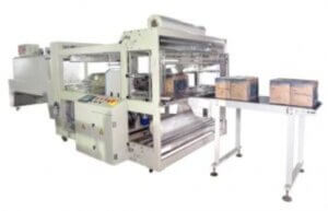 cardboard box sealing and thermal shrink wrapping machine