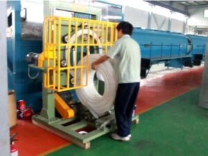 hose coil wrapping machine