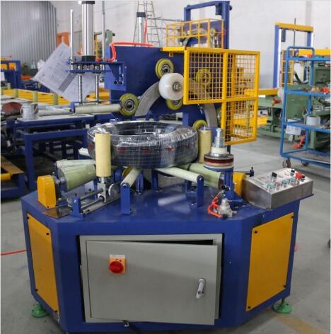 horizontal wrapping machine stretch wrapping corrugated hose coils