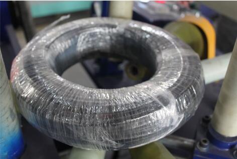 electrical cable coils packed by stretch wrapping machine