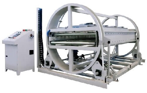 Inline panel flipper machine rotate door panel and boards