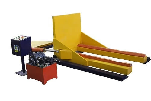 hydraulic roll turner used to flip paper jumbo rolls