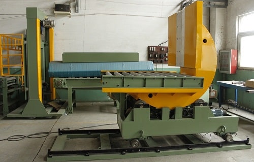 coil tipper with trolley for loading steel coils onto the decoiler-min
